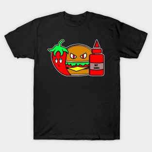 Hot Sauce Spicy Cheeseburger T-Shirt